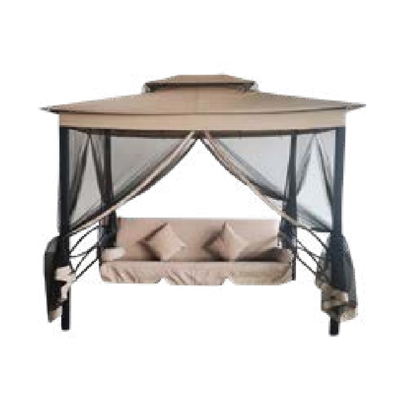 Trzymiejscowy fotel huśtawkowy YLX-4056A z moskitierą i łóżkiem